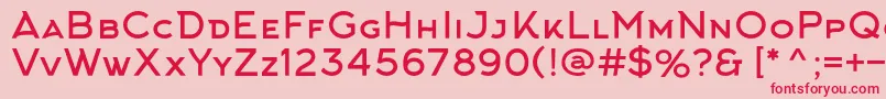 ArkhipFont-Schriftart – Rote Schriften auf rosa Hintergrund