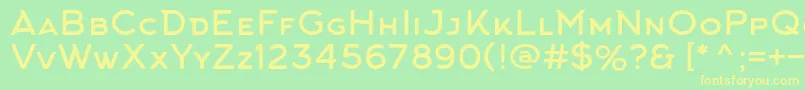 Шрифт ArkhipFont – жёлтые шрифты на зелёном фоне
