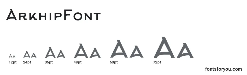 Размеры шрифта ArkhipFont