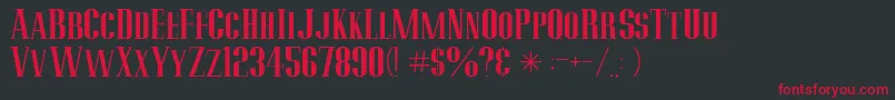 Potteryb Font – Red Fonts on Black Background