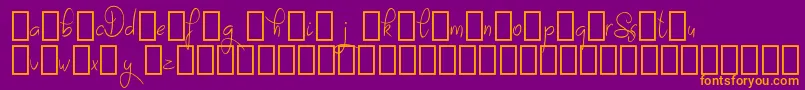 SayesDemo Font – Orange Fonts on Purple Background