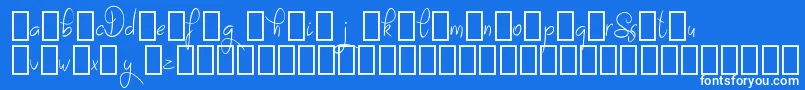 SayesDemo Font – White Fonts on Blue Background