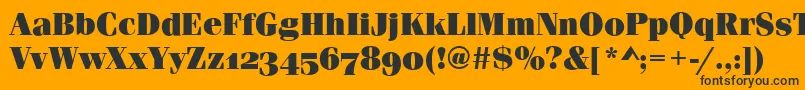 FerraraOsfUltraRegular Font – Black Fonts on Orange Background