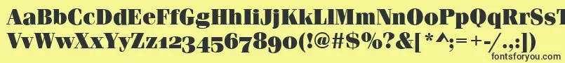 FerraraOsfUltraRegular Font – Black Fonts on Yellow Background