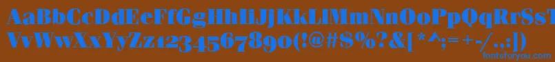 FerraraOsfUltraRegular Font – Blue Fonts on Brown Background