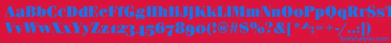 FerraraOsfUltraRegular Font – Blue Fonts on Red Background