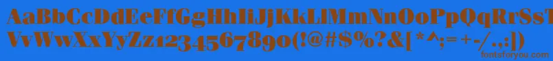 Подробнее о шрифте FerraraOsfUltraRegular Шрифт FerraraOsfUltraRegular – коричневые шрифты на синем фоне