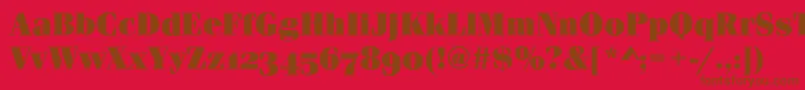 FerraraOsfUltraRegular Font – Brown Fonts on Red Background
