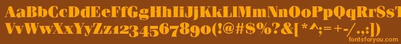 FerraraOsfUltraRegular Font – Orange Fonts on Brown Background