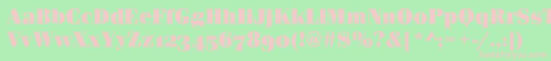 FerraraOsfUltraRegular Font – Pink Fonts on Green Background