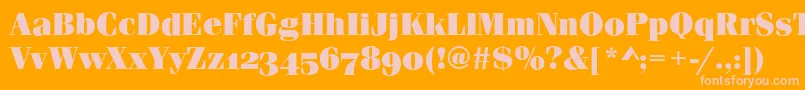 FerraraOsfUltraRegular Font – Pink Fonts on Orange Background
