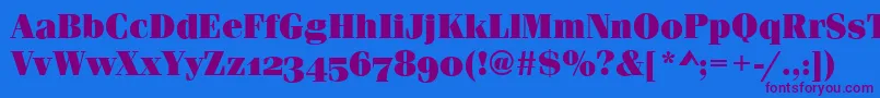 FerraraOsfUltraRegular Font – Purple Fonts on Blue Background
