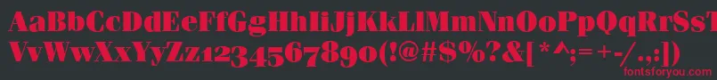 FerraraOsfUltraRegular Font – Red Fonts on Black Background
