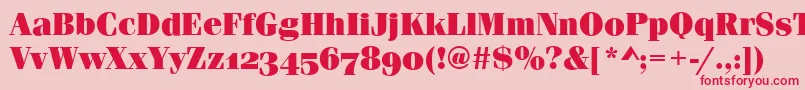 FerraraOsfUltraRegular Font – Red Fonts on Pink Background