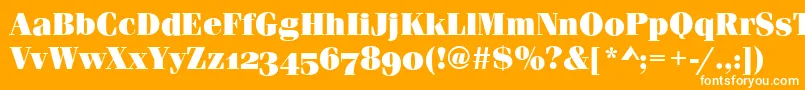 フォントFerraraOsfUltraRegular – オレンジの背景に白い文字