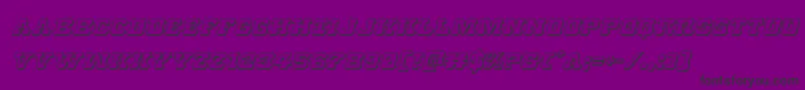 Usmarshal3Dital Font – Black Fonts on Purple Background