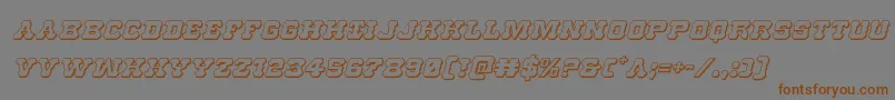 Usmarshal3Dital Font – Brown Fonts on Gray Background