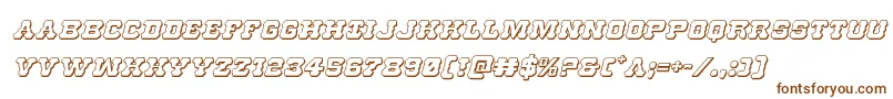 Usmarshal3Dital Font – Brown Fonts on White Background