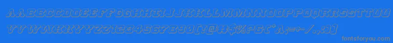 Usmarshal3Dital Font – Gray Fonts on Blue Background