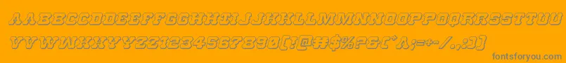 Usmarshal3Dital Font – Gray Fonts on Orange Background