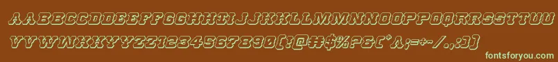 Usmarshal3Dital Font – Green Fonts on Brown Background