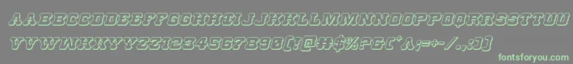 Usmarshal3Dital Font – Green Fonts on Gray Background