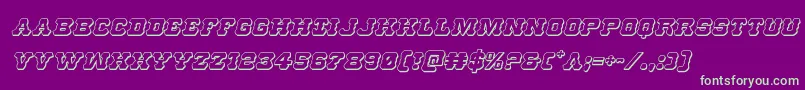 Usmarshal3Dital Font – Green Fonts on Purple Background