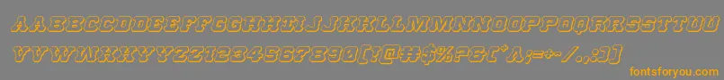 Usmarshal3Dital Font – Orange Fonts on Gray Background