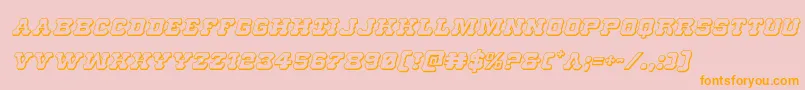 Usmarshal3Dital Font – Orange Fonts on Pink Background