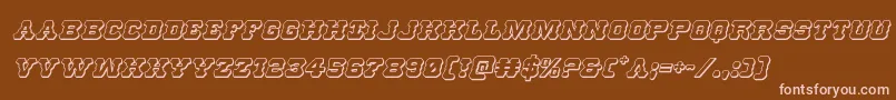 Usmarshal3Dital Font – Pink Fonts on Brown Background