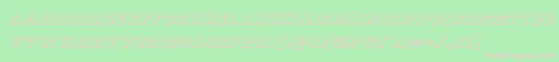 Usmarshal3Dital Font – Pink Fonts on Green Background