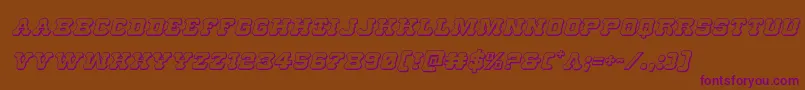 Usmarshal3Dital Font – Purple Fonts on Brown Background
