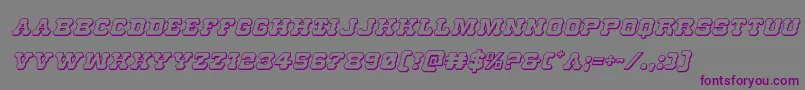 Usmarshal3Dital Font – Purple Fonts on Gray Background