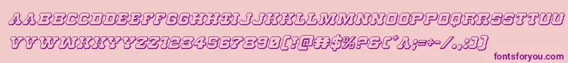 Usmarshal3Dital Font – Purple Fonts on Pink Background