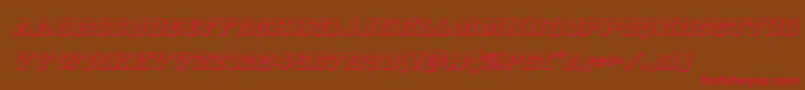 Шрифт Usmarshal3Dital – красные шрифты на коричневом фоне