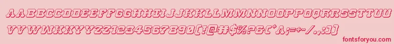 Usmarshal3Dital Font – Red Fonts on Pink Background