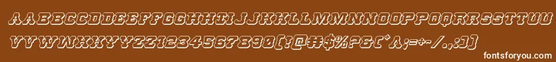 Usmarshal3Dital Font – White Fonts on Brown Background