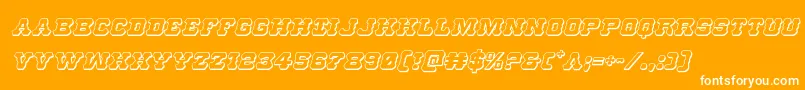 Usmarshal3Dital Font – White Fonts on Orange Background
