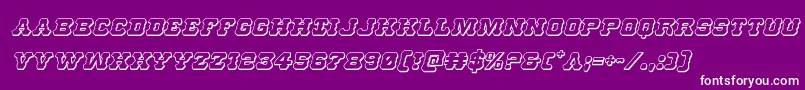 Usmarshal3Dital Font – White Fonts on Purple Background
