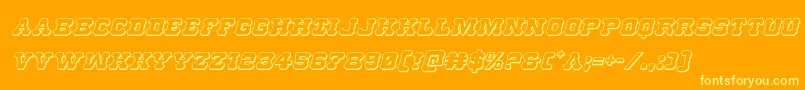 Usmarshal3Dital Font – Yellow Fonts on Orange Background