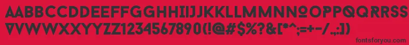 BaronNeueBlack Font – Black Fonts on Red Background