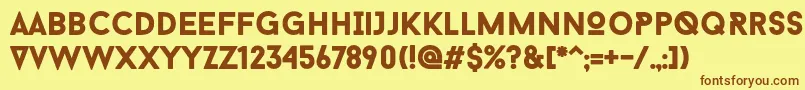 BaronNeueBlack Font – Brown Fonts on Yellow Background