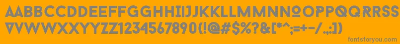 BaronNeueBlack Font – Gray Fonts on Orange Background