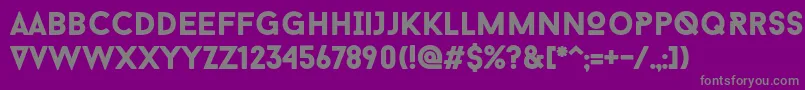 フォントBaronNeueBlack – 紫の背景に灰色の文字