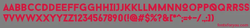 Шрифт BaronNeueBlack – красные шрифты на сером фоне