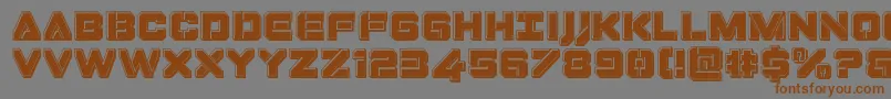 Dominojackbevel Font – Brown Fonts on Gray Background