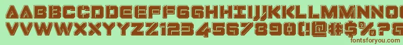 Dominojackbevel Font – Brown Fonts on Green Background