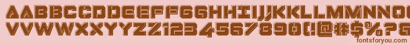 Dominojackbevel Font – Brown Fonts on Pink Background