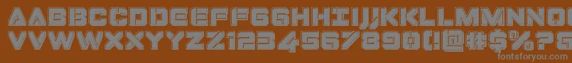 Dominojackbevel Font – Gray Fonts on Brown Background
