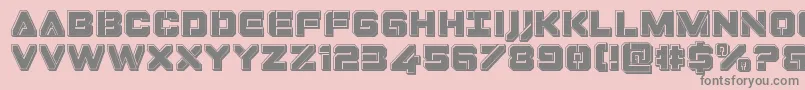 Dominojackbevel Font – Gray Fonts on Pink Background